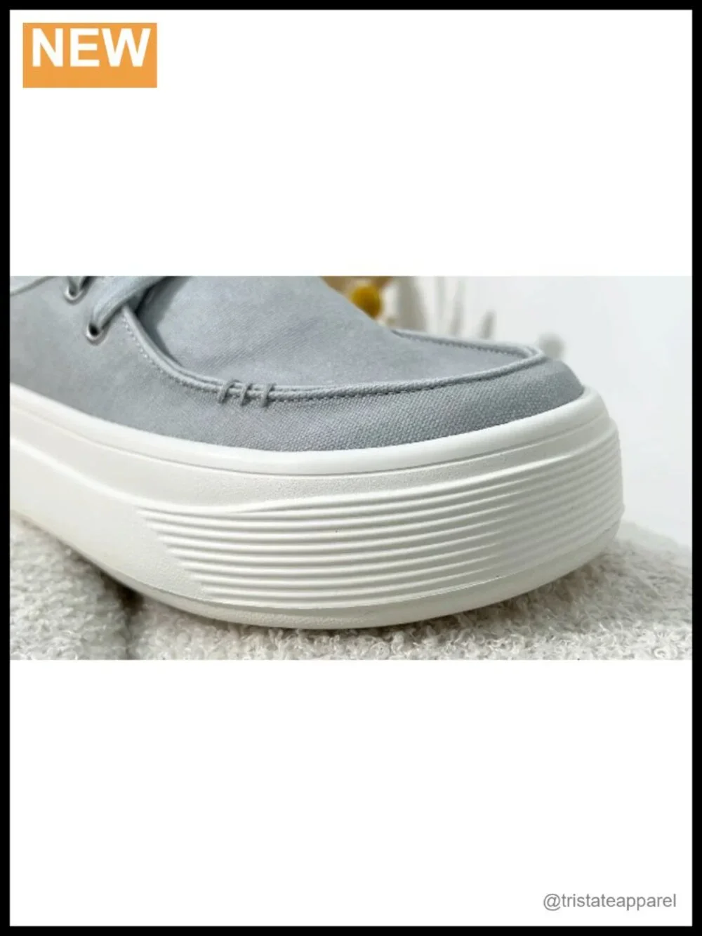 Canvas Platform Loafers Slip On Sneakers with High Density Foam Insole